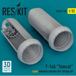 Reskit Rsu32-0130 1/32 F14a Tomcat Open Exhaust Nozzles For Tamiya Kit 3d Printed