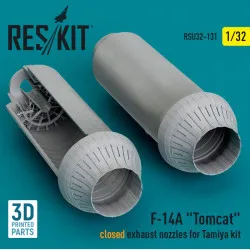 Reskit Rsu32-0131 1/32 F14a Tomcat Closed Exhaust Nozzles For Tamiya Kit 3d Printed