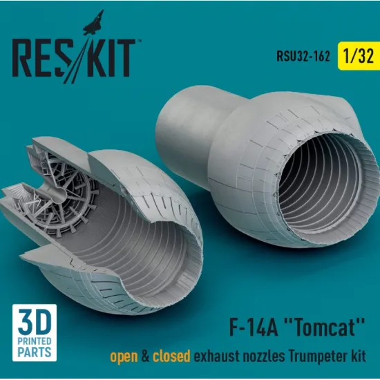 Reskit Rsu32-0162 1/32 F14a Tomcat Open Closed Exhaust Nozzles Trumpeter Kit 3d Printed