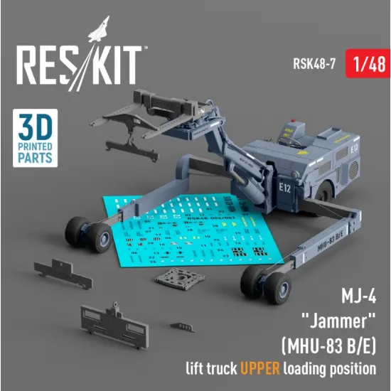 Reskit Rsk48-0007 1/48 Mj4 Jammer Mhu 83 B E Early Lift Truck Upper Loading Position 3d Printed Model Kit