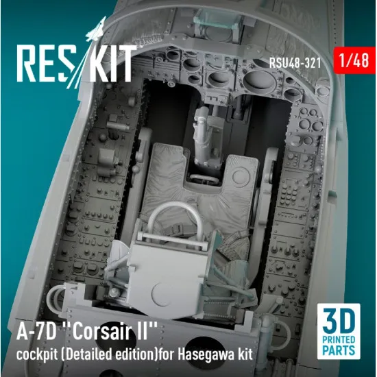 Reskit Rsu48-0321 1/48 A7d Corsair Ii Cockpit Detailed Edition For Hasegawa Kit 3d Printed Reskit Rsu48-0321 1/48 A7d Corsair Ii Cockpit Detailed Edition For Hasegawa Kit 3d Printed