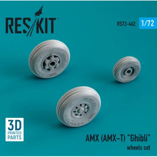 Reskit Rs72-0462 1/72 Amx Amx T Ghibli Wheels Set 3d Printed