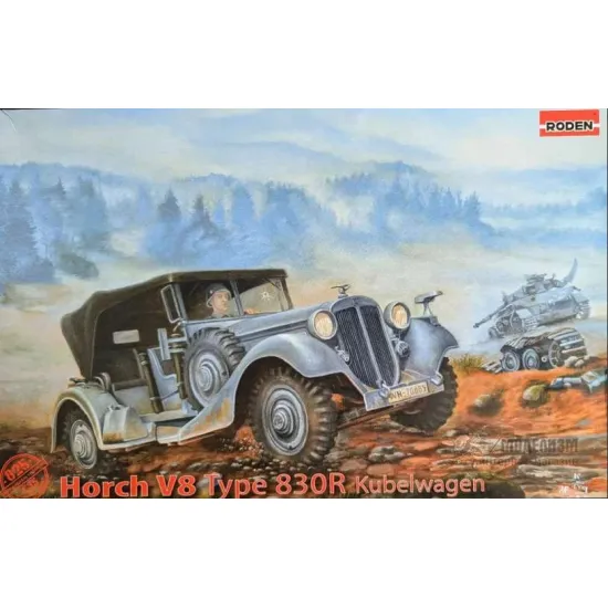 Roden 825 1/35 Horch V8 Type 830r Kubelwagen Ww 2 German Car Plastic Model Kit