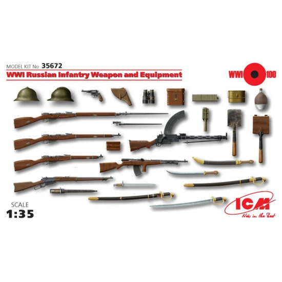 Russian Infantry weapon and equipment WWI 1/35 ICM 35672