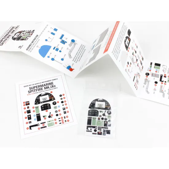 Red Fox Qs-24010 1/24 Hawker Typhoon Mk.ib 3d Acrylic Instrument Panel For Airfix