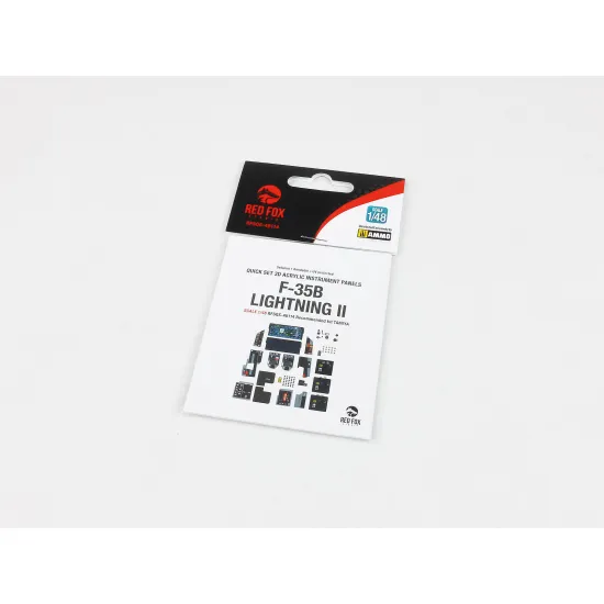 Red Fox Qs48114 1/48 Lockheed Martin F-35b Lightning Ii 3d Instrument Panel For Tamiya