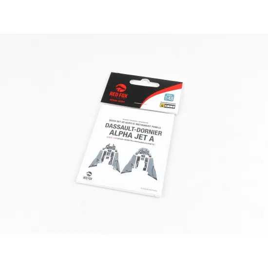 Red Fox Qs48204 1/48 Dassault-dornier Alpha Jet A 3d Instrument Panel For Kinetic