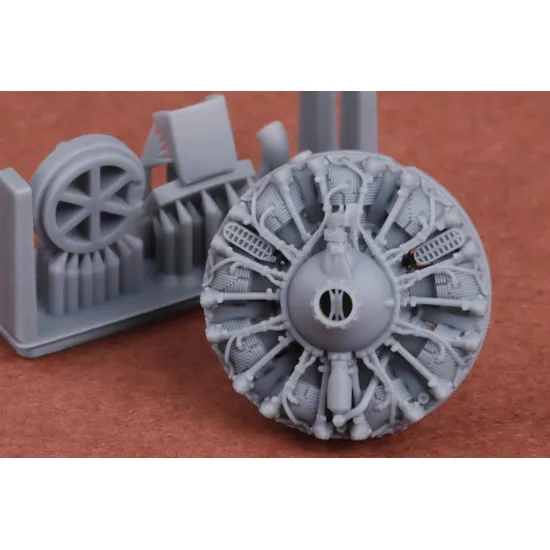 Sbs 72084 1/72 Sbd-5 Dauntless Engine And Oil Cooler With Exhaust For Hasegawa/Hobby2000 Kits