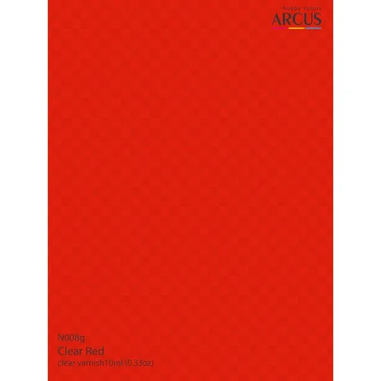 Arcus N008 Nitro Paints Clear Red Clear Varnish 10ml.