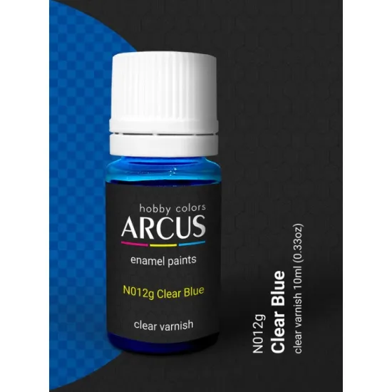 Arcus N012 Nitro Paints Clear Blue Clear Varnish 10ml.