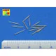 Set of 12 pcs 127 mm type 89 A/A long barrels for Japan ships 1/350 Aber 350-L02