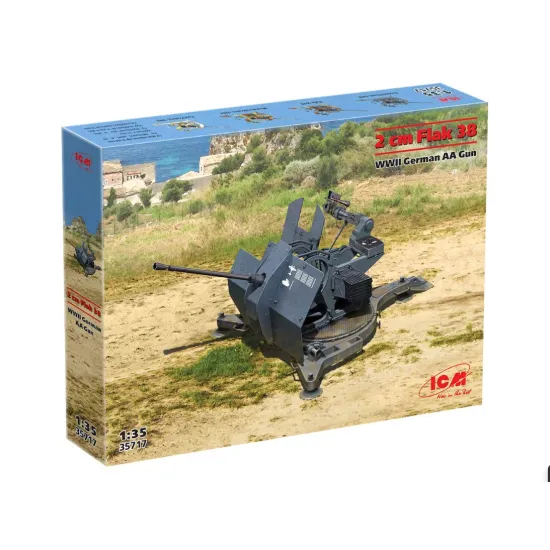 Icm 35717 1/35 Flak 38 Wwii German Aa Gun Plastic Model Kit Icm 35717 1/35 Flak 38 Wwii German Aa Gun Plastic Model Kit