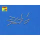 Set of 12 pcs 127 mm type 89 A/A short barrels for Japan ships 1/350 Aber 350-L03