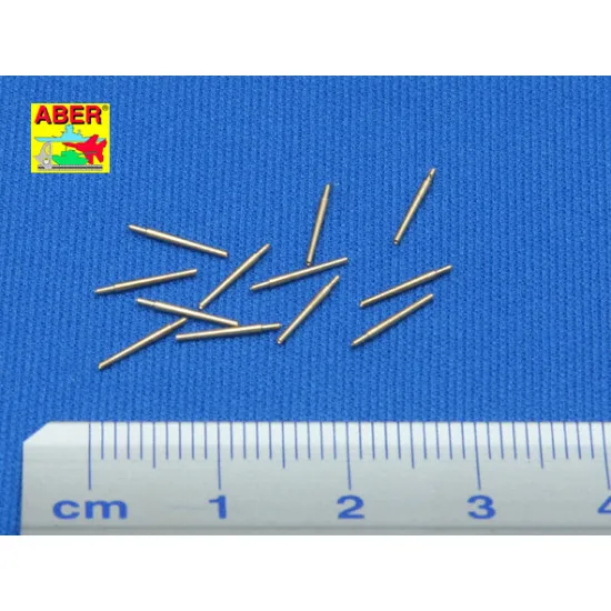 Set of 12 pcs 127 mm type 89 A/A short barrels for Japan ships 1/350 Aber 350-L03