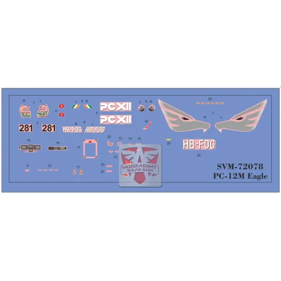Sova Model 72078 1/72 Pc 12m Eagle Utility Turboprop Aircraft Plastic Model Kit