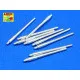 Set of 9 pcs 460 mm barrels for Japan ships Musashi, Yamato 1/350 Aber 350-L09