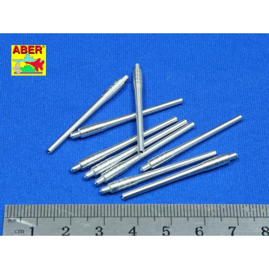 Set of 9 pcs 460 mm barrels for Japan ships Musashi, Yamato 1/350 Aber 350-L09