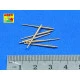 Set of 6 pcs 155 mm barrels for Japan ships Musashi, Yamato 1/350 Aber 350-L10