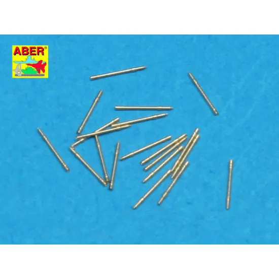 Set of 20 pcs 20 mm L/65 barrels MG C/30 for German ships 1/350 Aber 350-L17