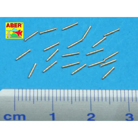 Set of 20 pcs QF 2-pdr 40 mm Mk.VIII Pom Pom barrels for Royal Navy ships 1/350 Aber 350-L22