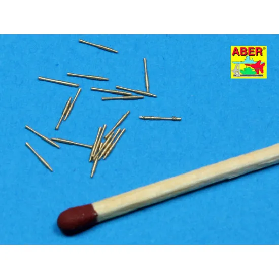 Set of 20 pcs 25 mm type 96 A/A barrels for Japan ships 1/350 Aber 350-L23