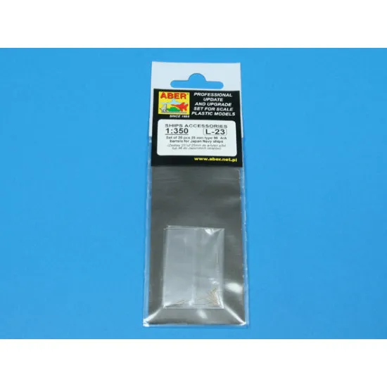 Set of 20 pcs 25 mm type 96 A/A barrels for Japan ships 1/350 Aber 350-L23