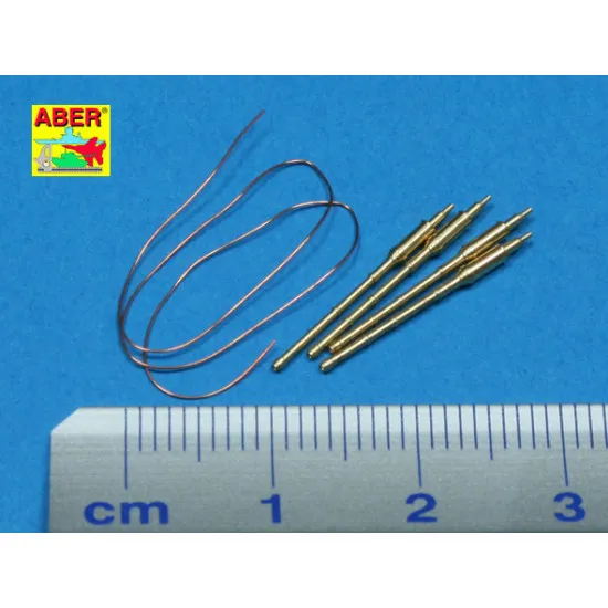 Set of 4 pcs 130mm barrels for AK-130 Russian Navy 1/350 Aber 350-L29