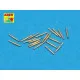 Set of 20 pcs 0,5in (12,7mm) Vickers Mk.III machine gun barrels for Royal Navy ships 1/350 Aber 350-L32