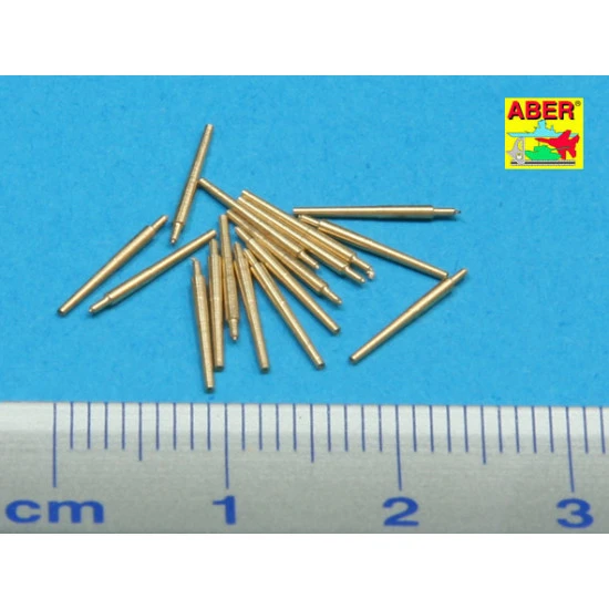 Set of 16 pcs 102 mm type BL Mk.IX barrels for Royal Navy ships 1/350 Aber 350-L33