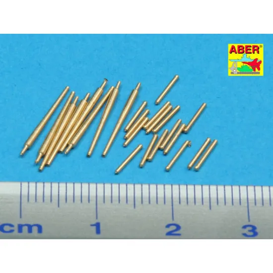 Set of 8 pcs 127 mm L40 type 89 A/A lbarrels with recoil cylinders used on Japan ships 1/350 Aber 350-L37
