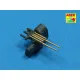 Set of 8 pcs 127 mm L40 type 89 A/A lbarrels with recoil cylinders used on Japan ships 1/350 Aber 350-L37