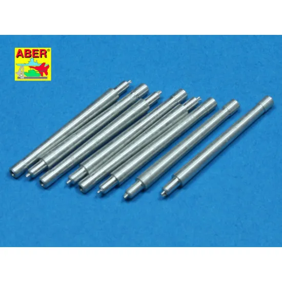 Set of 8 pcs 380mm short barrels for ships Richeulieu, Jean Bart 1/350 Aber 350-L39