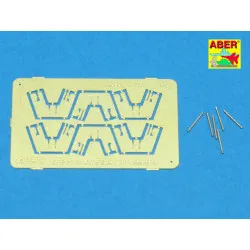 Set of 6 pcs 4cm Flak 28 barrels with shields for German Navy 1/350 Aber 350-L46