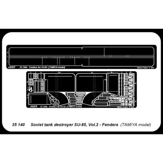 Soviet tank destroyer SU-85 Vol.2 - fenders 1/35 Aber 35-140