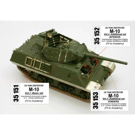US Tank Destroyer M-10 Vol.1 - basic set 1/35 Aber 35-151