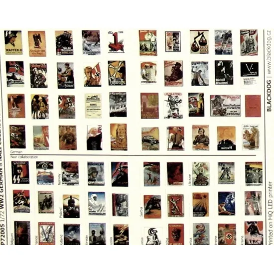 Black Dog P72005 1/72 Ww 2 German Nazi Collaboration Propaganda Posters 70 Posters