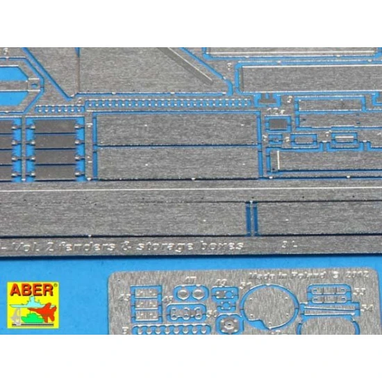 Photo-etched detail parts for Israeli Tank M51HV I Sherman Vol.2 - fenders 1/35 Aber 35-252