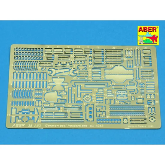 German tool holders set till 1943 1/35 Aber 35-A03