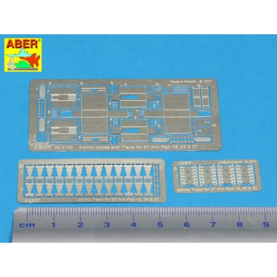 Ammo boxes and trays for Flak 18 36 37 all models 1/35 Aber 35-A120
