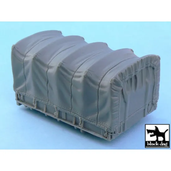 Black Dog T48050 1/48 Us 2 1/2 Ton Cargo Truck Bay Canvas Tamiya 32548 Resin