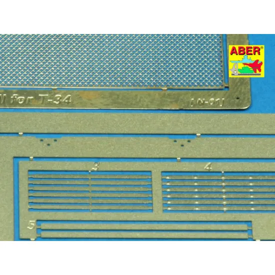 T-34 grille cover, for Dragon model 1/35 Aber 35-G07