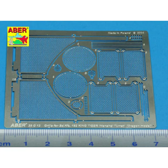 Grilles for Sd.Kfz.182 King Tiger (Henshel Turret), Dragon 1/35 Aber 35-G13
