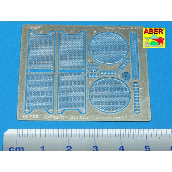 Grilles for Sd.Kfz.186 Jagdtiger, Tamiya 1/35 Aber 35-G25