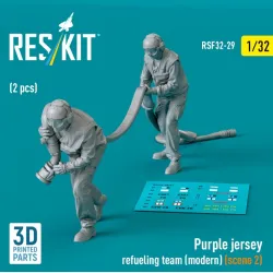 Reskit Rsf32-0029 1/32 Purple Jersey Refueling Team Modern Scene 2 2 Pcs 3d Printed