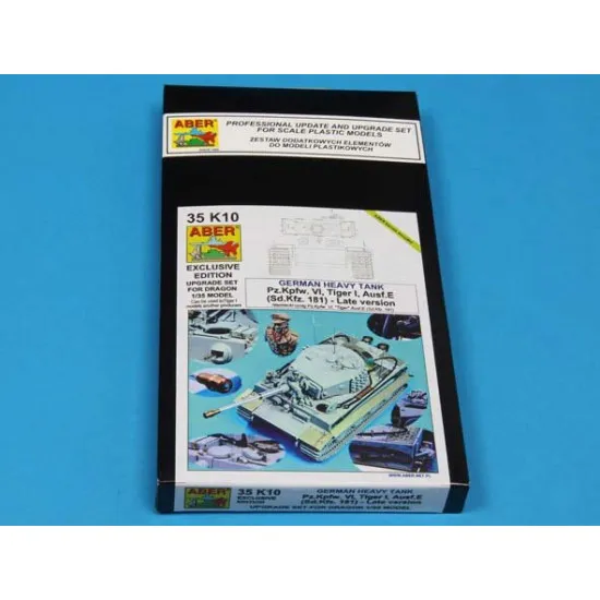 Photo-etched for Pz.Kpfw. VI Ausf.E (Sd.Kfz.181) Tiger I, late version, for Dragon 1/35 Aber 35-K10