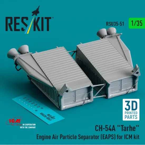 Reskit Rsu35-0051 1/35 Ch-54a Tarhe Engine Air Particle Separator Eaps For Icm Kit 3d Printed