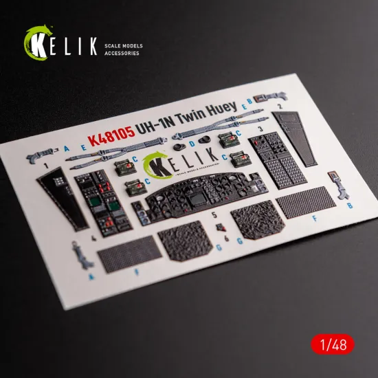 Kelik K48105 1/48 3d Decal For Uh-1n Twin Huey Interior For Zimi Model/Kittyhawk