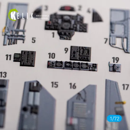 Kelik K72127 1/72 3d Decal For Fg.1 Phantom Interior For Airfix Kelik K72127 1/72 3d Decal For Fg.1 Phantom Interior For Airfix