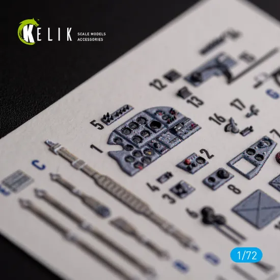 Kelik K72138 1/72 3d Decal For Il-2 Shturmovik Interior For Tamiya