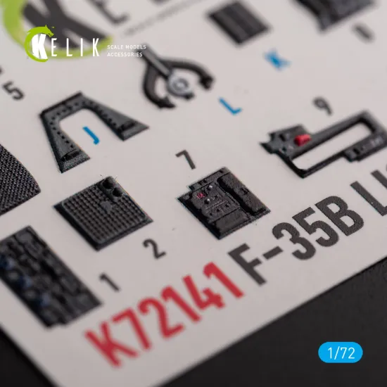 Kelik K72141 1/72 3d Decal For F-35b Interior For Tamiya Kit